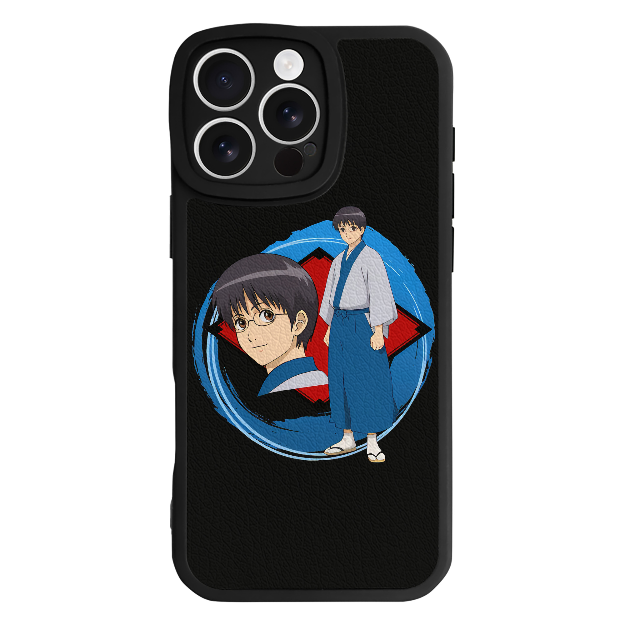 （画像用） ぎんたま 坂田銀時（さかたぎんとき） 神楽 志村新八（しむら しんぱち） GINTAMA Sakata Gintoki Kagura Shimura Shinpachi 【iPhone 16シリーズ対応】シリコンスマホケース（レザー調） 材質：シリコン